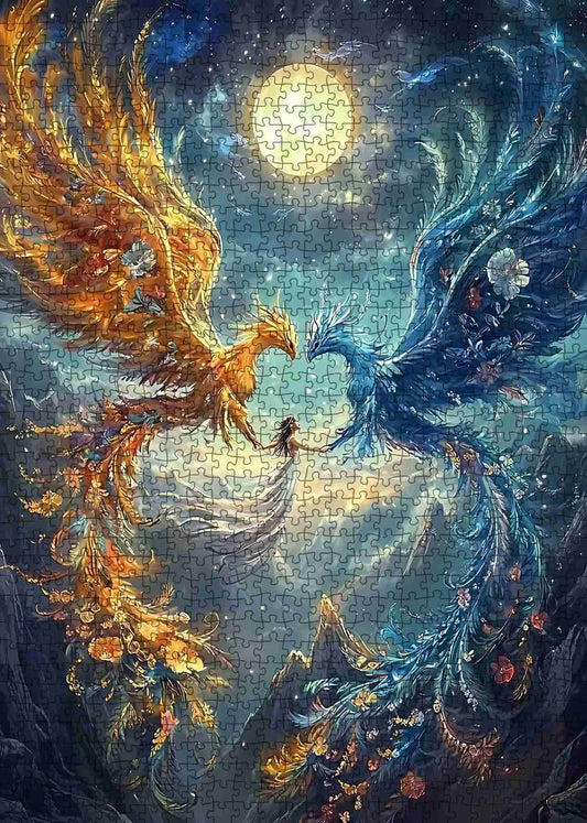 Celestial Phoenix Dance Jigsaw Puzzle
