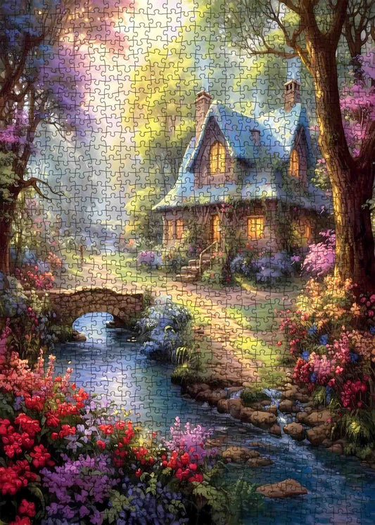 Charming Cottage Garden Jigsaw Puzzle