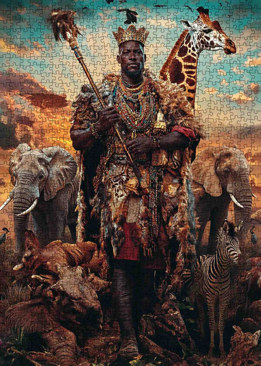 Majestic King with Wildlife Jigsaw Puzzle