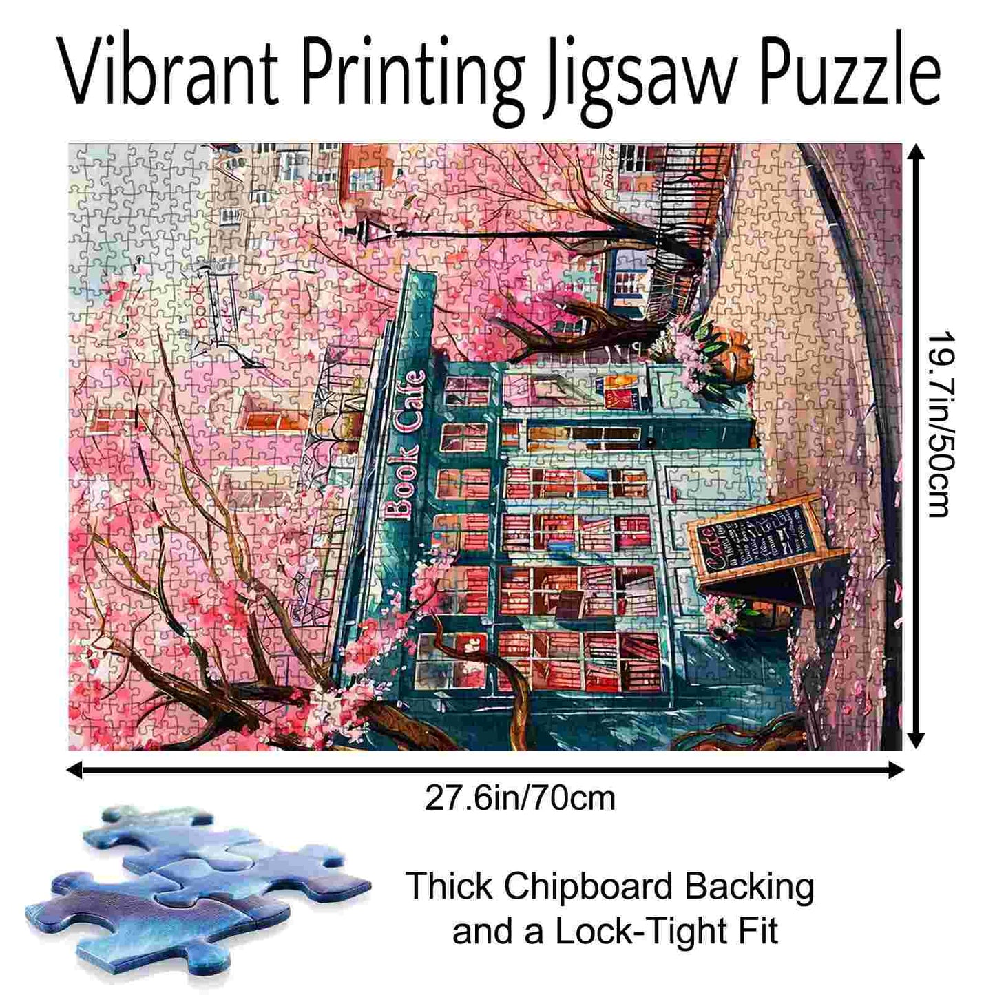 Cherry Blossom Book Café Jigsaw Puzzle