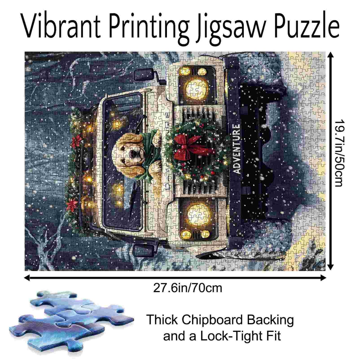 Christmas Adventure Dog Jigsaw Puzzle