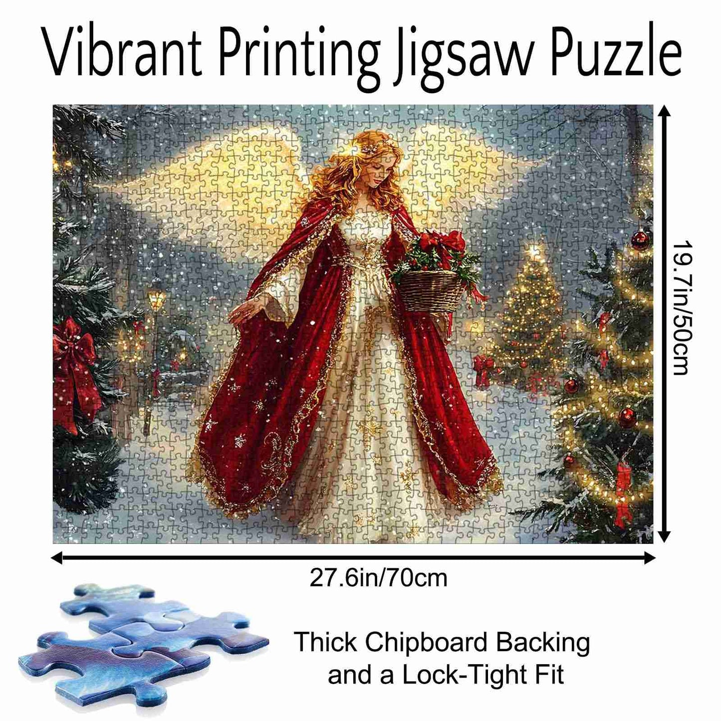 Christmas Angel Sparkling Wings Jigsaw Puzzle