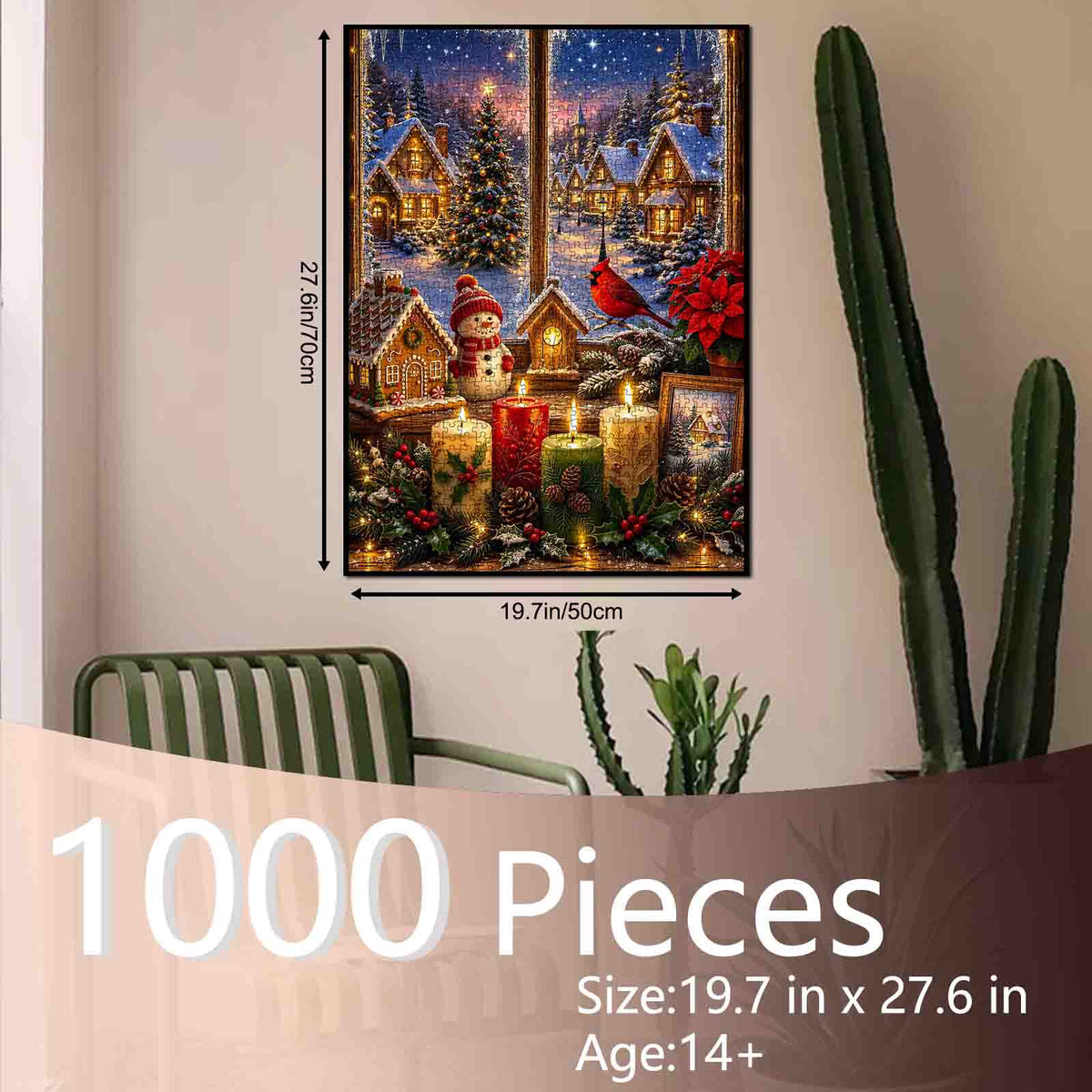 Christmas Candlelight Window Jigsaw Puzzle
