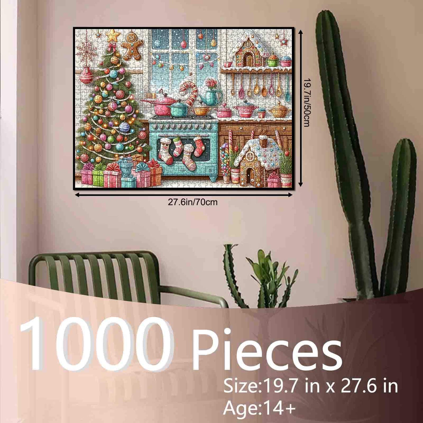 Christmas Kitchen with Tree and Gingerbread Jigsaw Puzzle