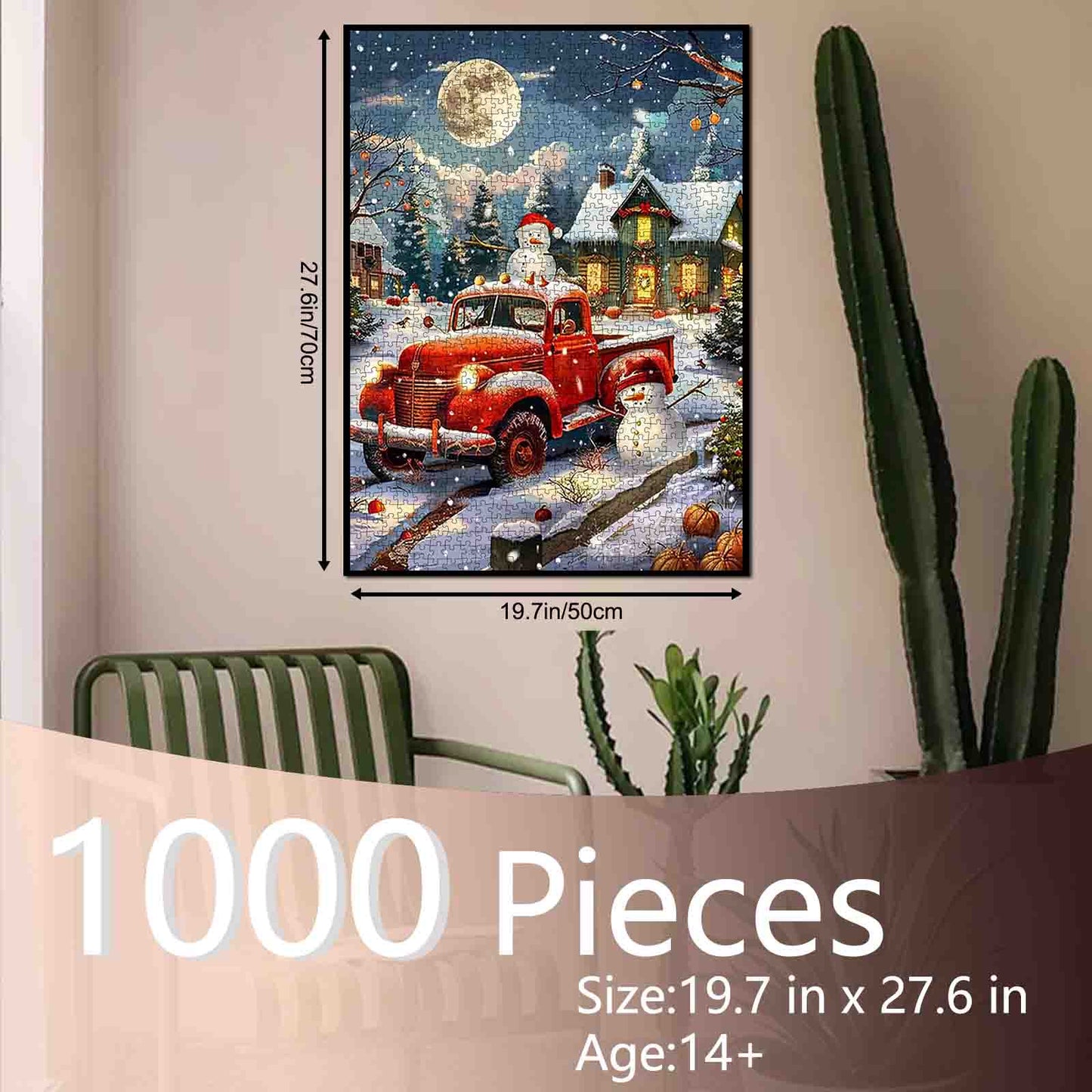Christmas Red Truck Jigsaw Puzzle