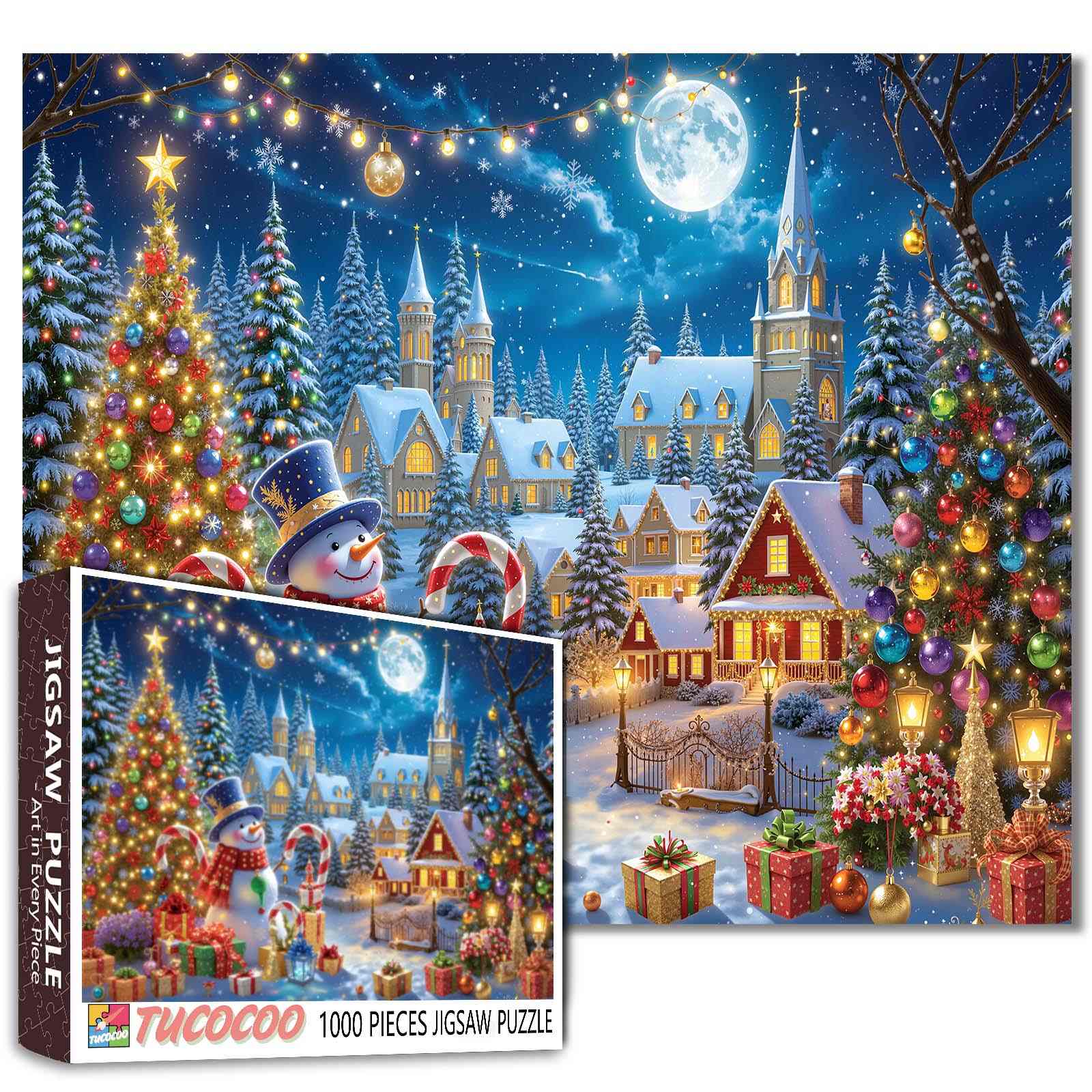 Christmas Village Moonlight Jigsaw Puzzle – Tucocoo