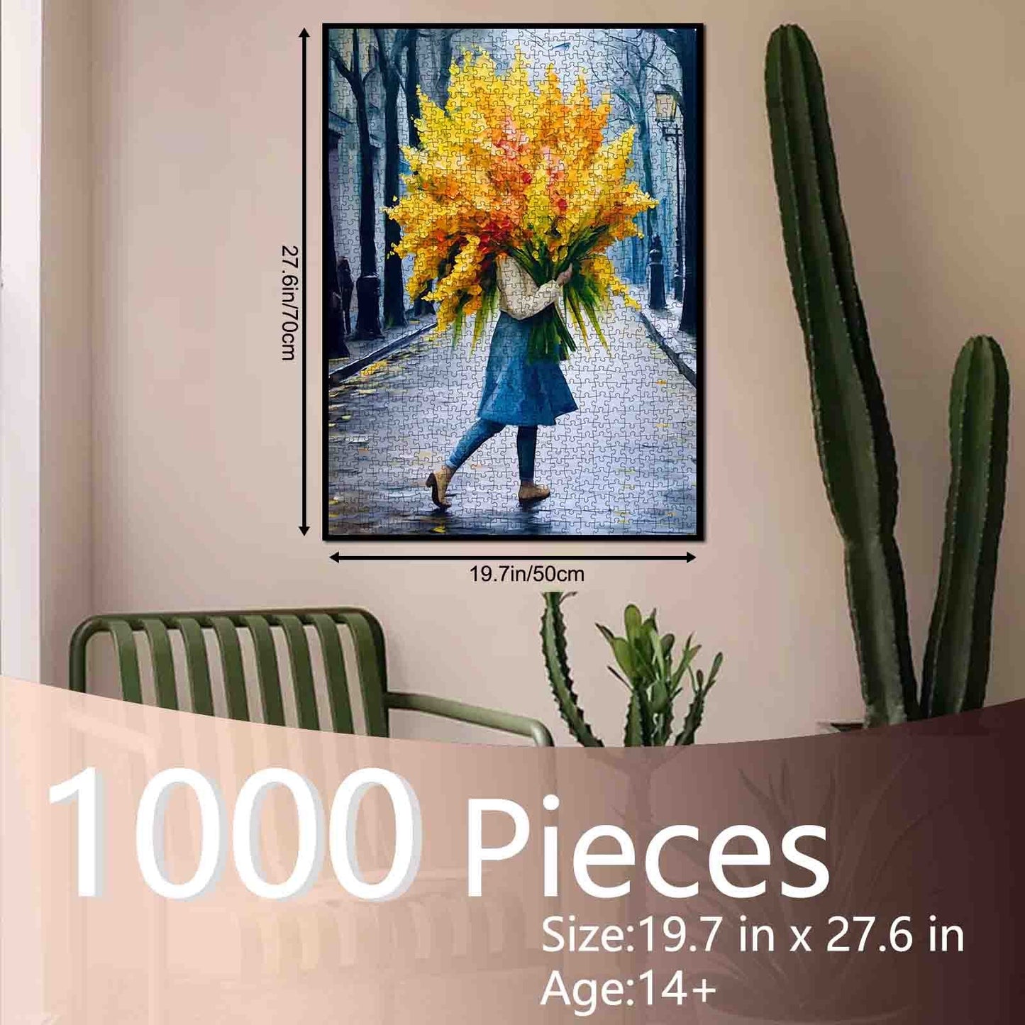 City Walk with Bright Blooms Jigsaw Puzzle