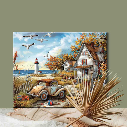 Coastal Lighthouse Memory paint by numbers