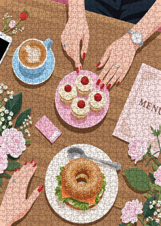 Coffee Date Delight Jigsaw Puzzle