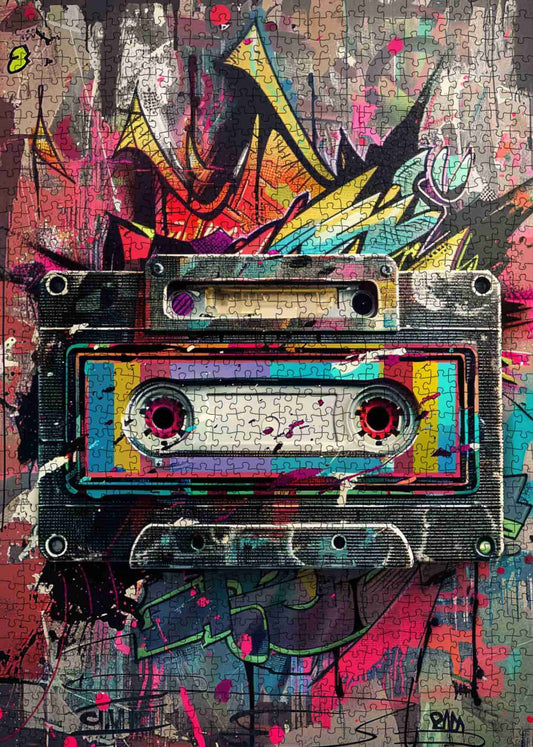 Color Pop Cassette Jigsaw Puzzle