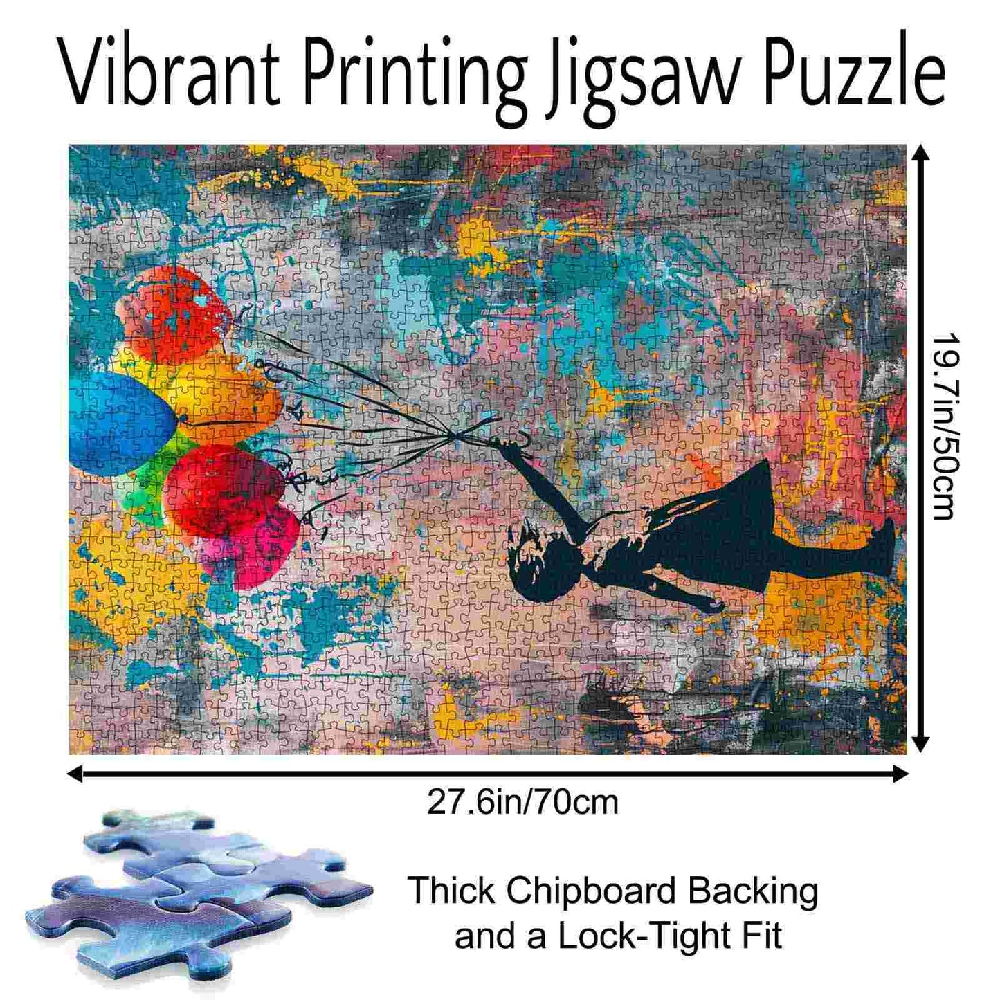 Colorful Balloons Girl Jigsaw Puzzle