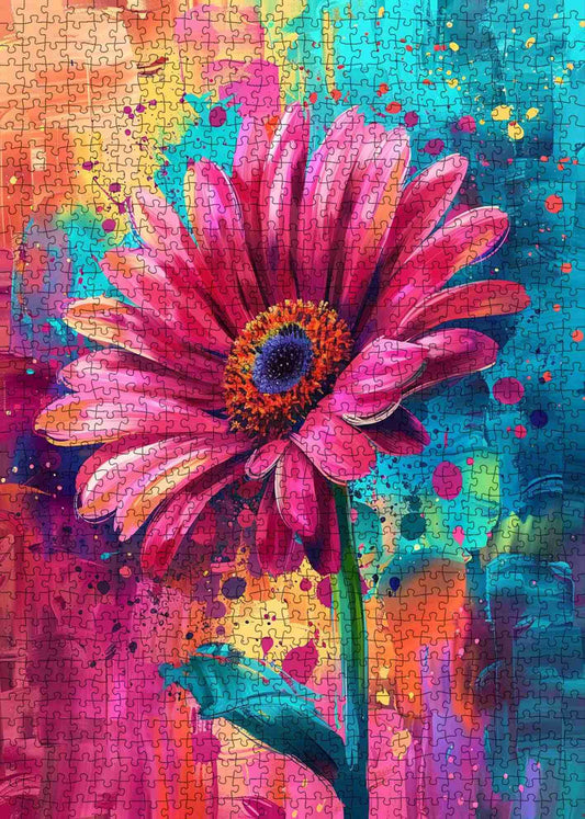 Colorful Blooming Daisy Jigsaw Puzzle