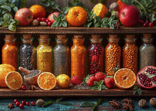 Colorful Bottled Spices Jigsaw Puzzle