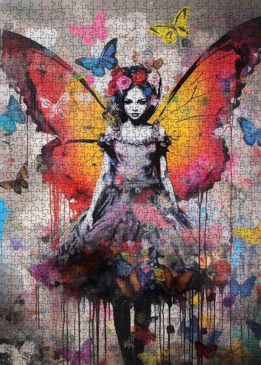 Colorful Butterfly Fairy Jigsaw Puzzle
