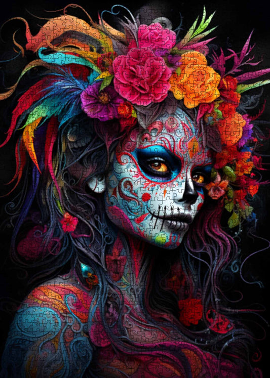 Colorful Calavera Beauty Jigsaw Puzzle
