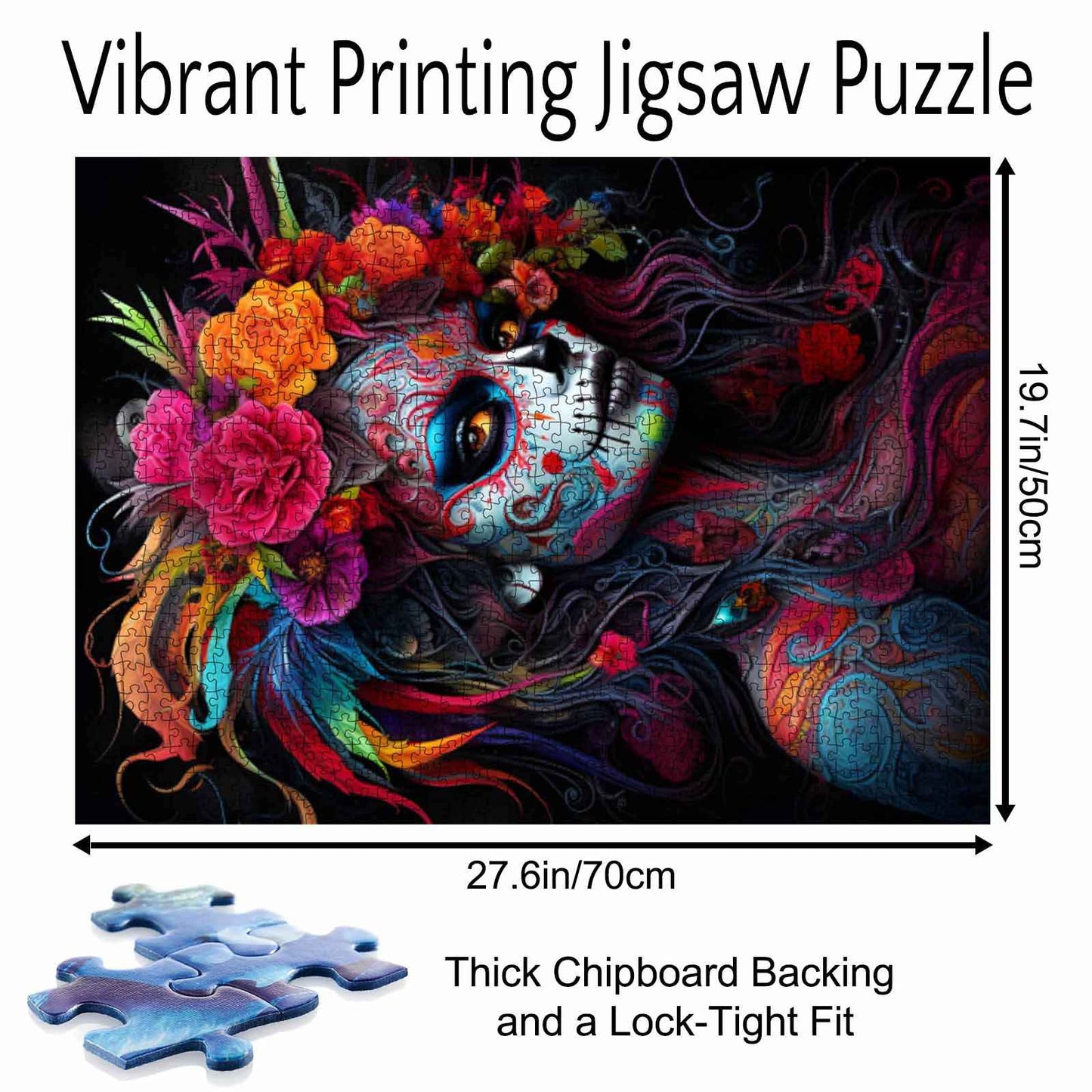 Colorful Calavera Beauty Jigsaw Puzzle