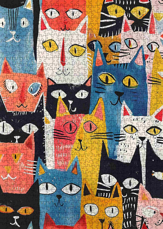 Colorful Cats Jigsaw Puzzle