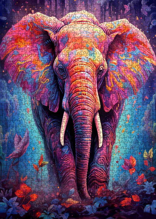 Colorful Elephant Jigsaw Puzzle