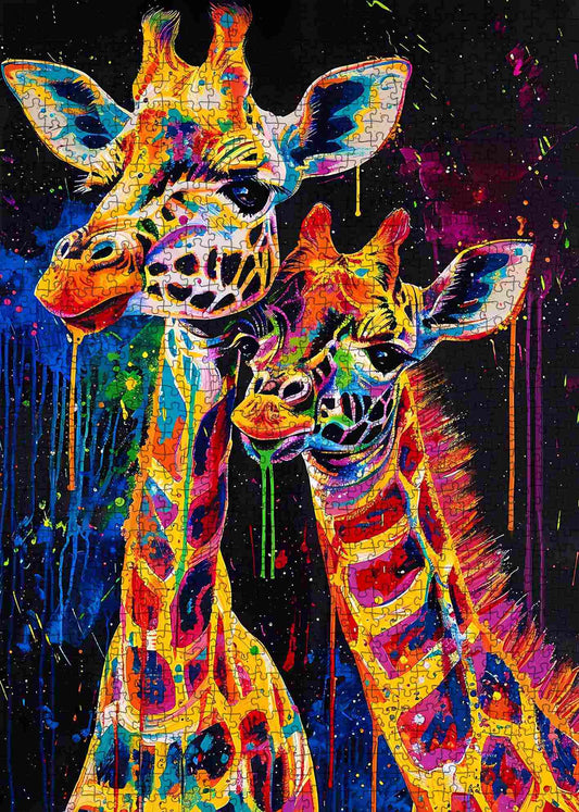 Colorful Giraffes Jigsaw Puzzle