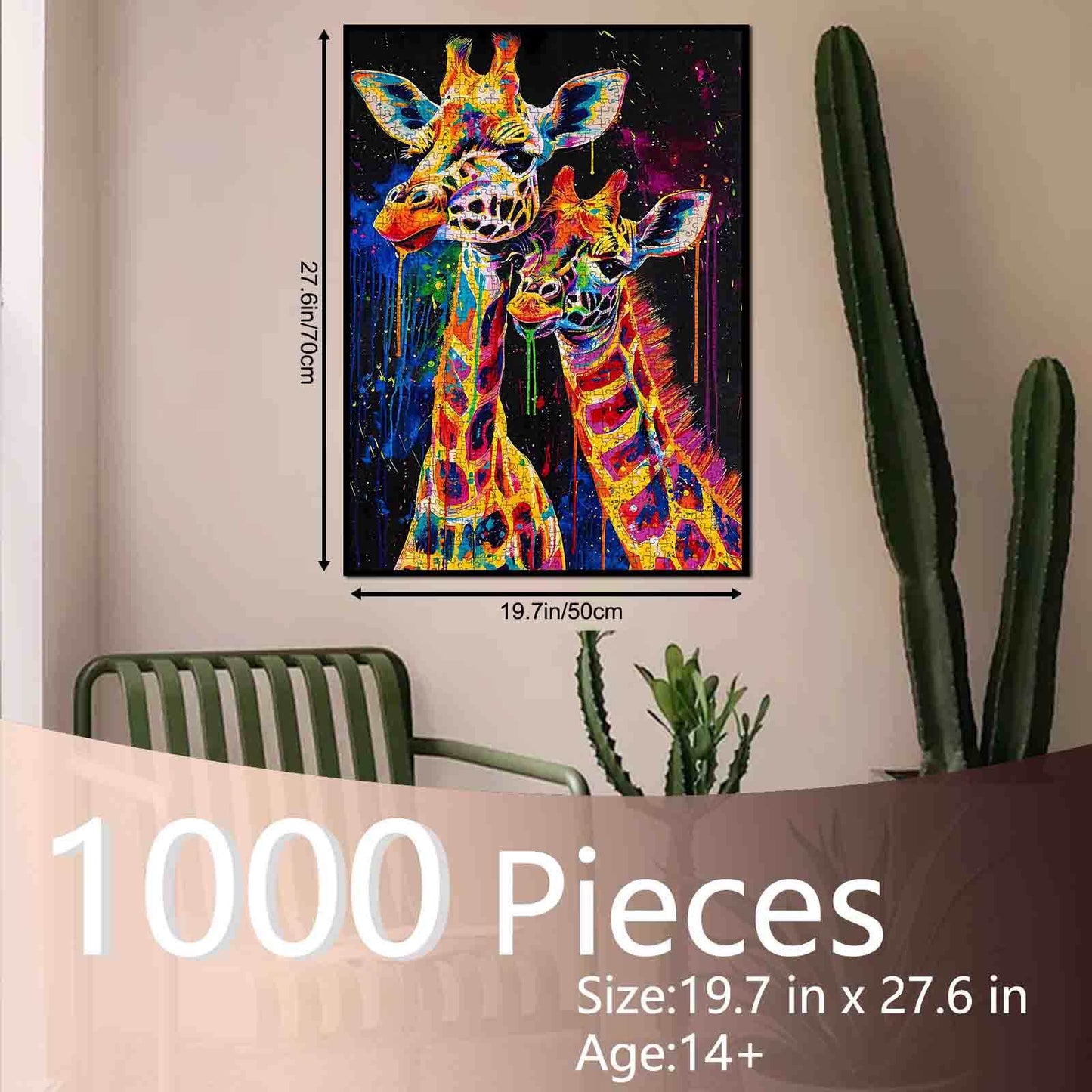 Colorful Giraffes Jigsaw Puzzle