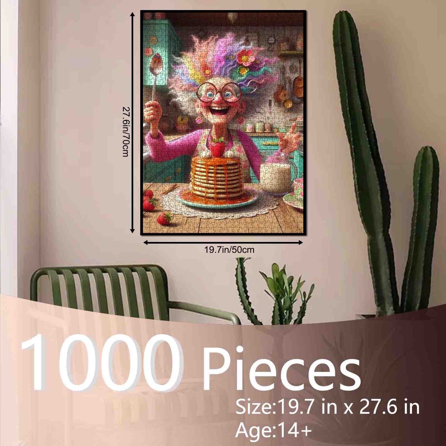 Colorful Grandma Pancake Feast Jigsaw Puzzle