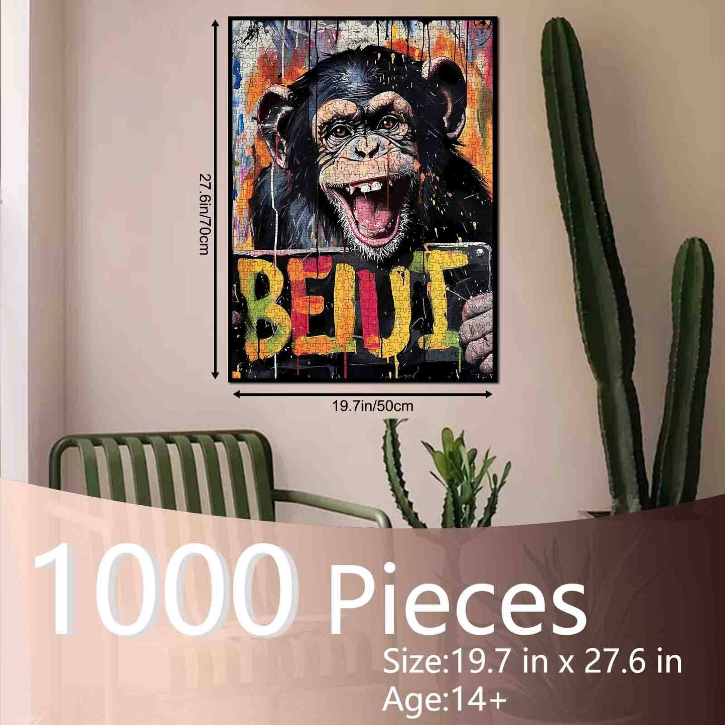 Colorful Monkey Graffiti Jigsaw Puzzle