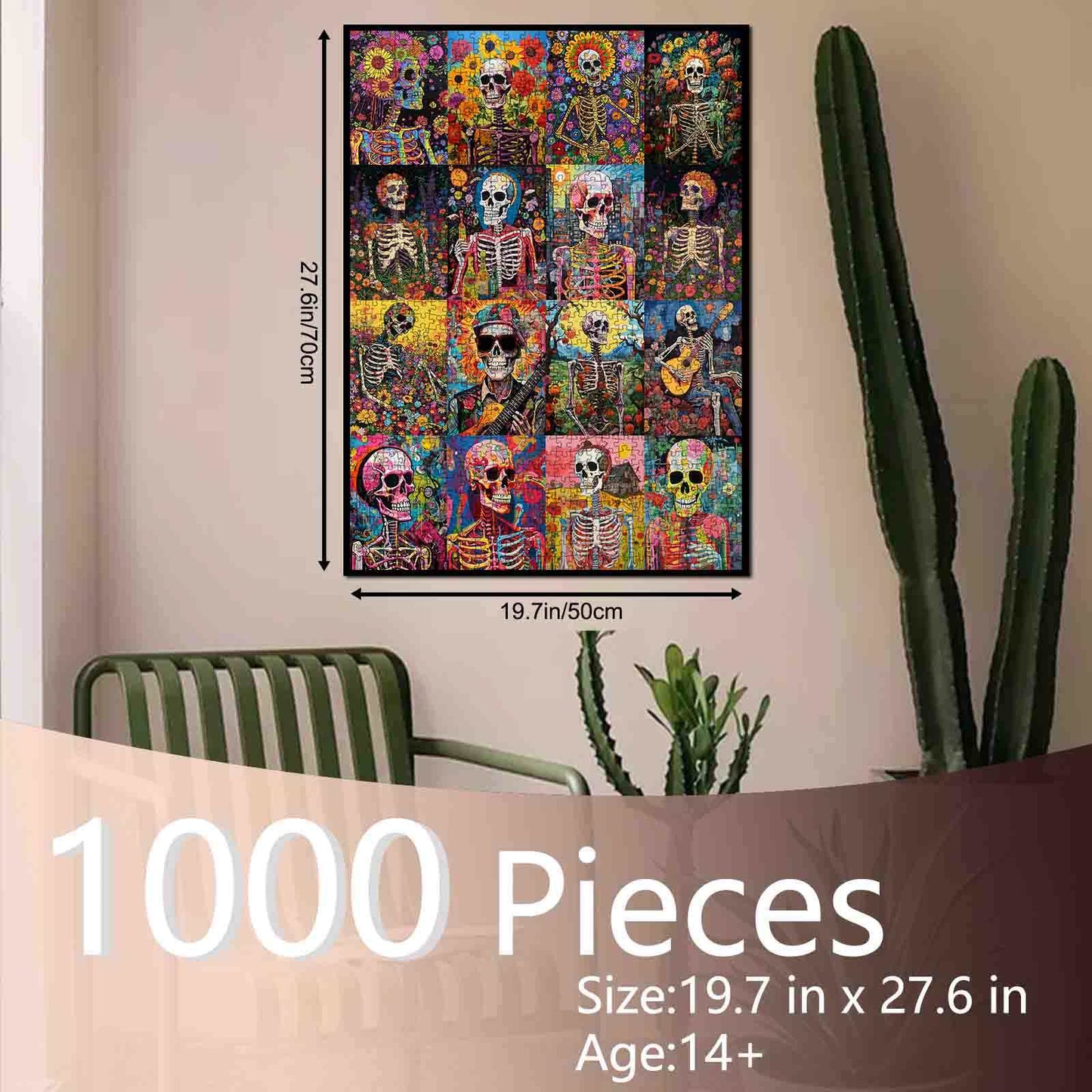 Colorful Skeleton Collage Jigsaw Puzzle