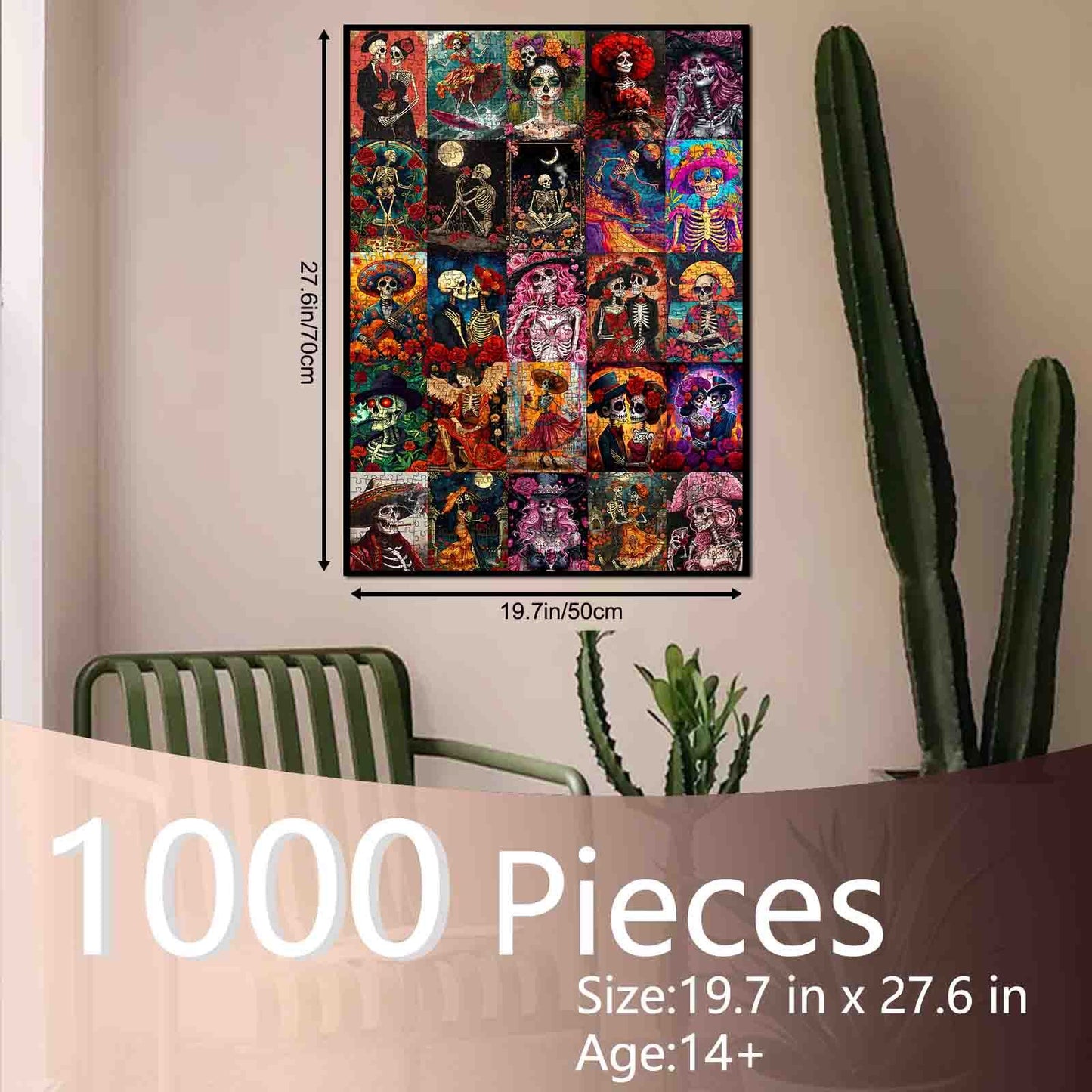 Vibrant Skull Celebration Jigsaw Puzzle