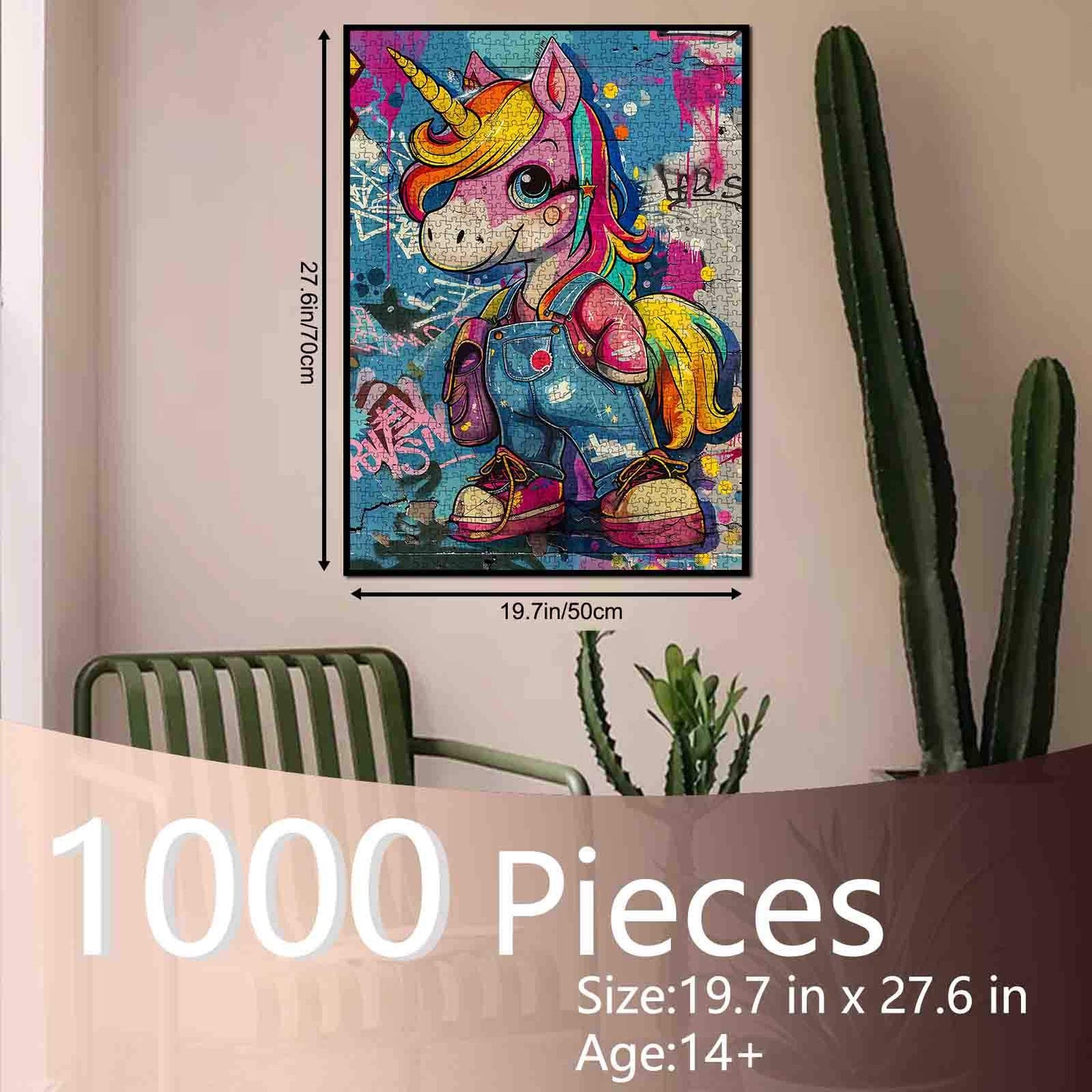 Colorful Unicorn Graffiti Jigsaw Puzzle