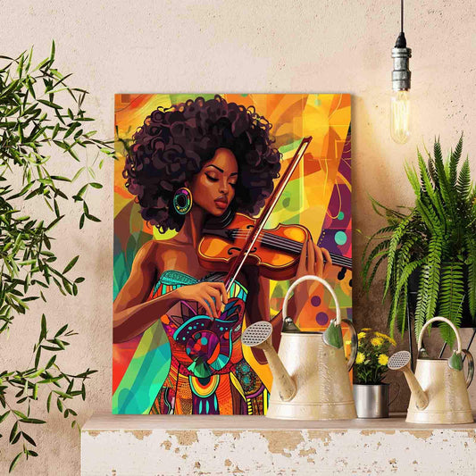 Colorful Violinist Expression Paint by Numbers