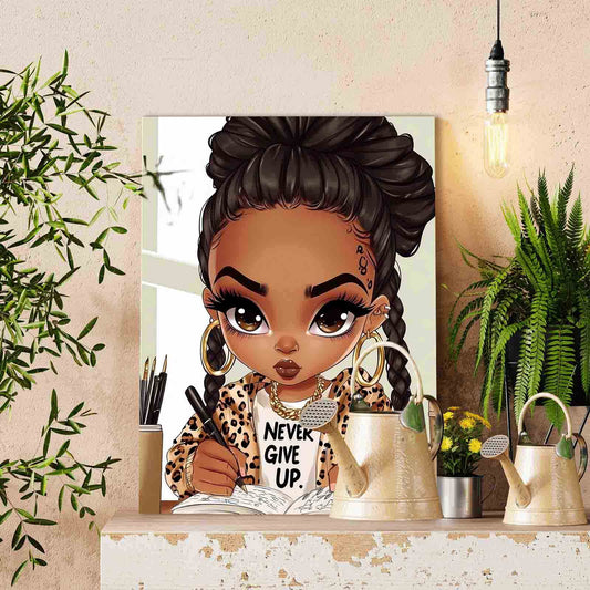 Confident Study Girl Paint by Numbers