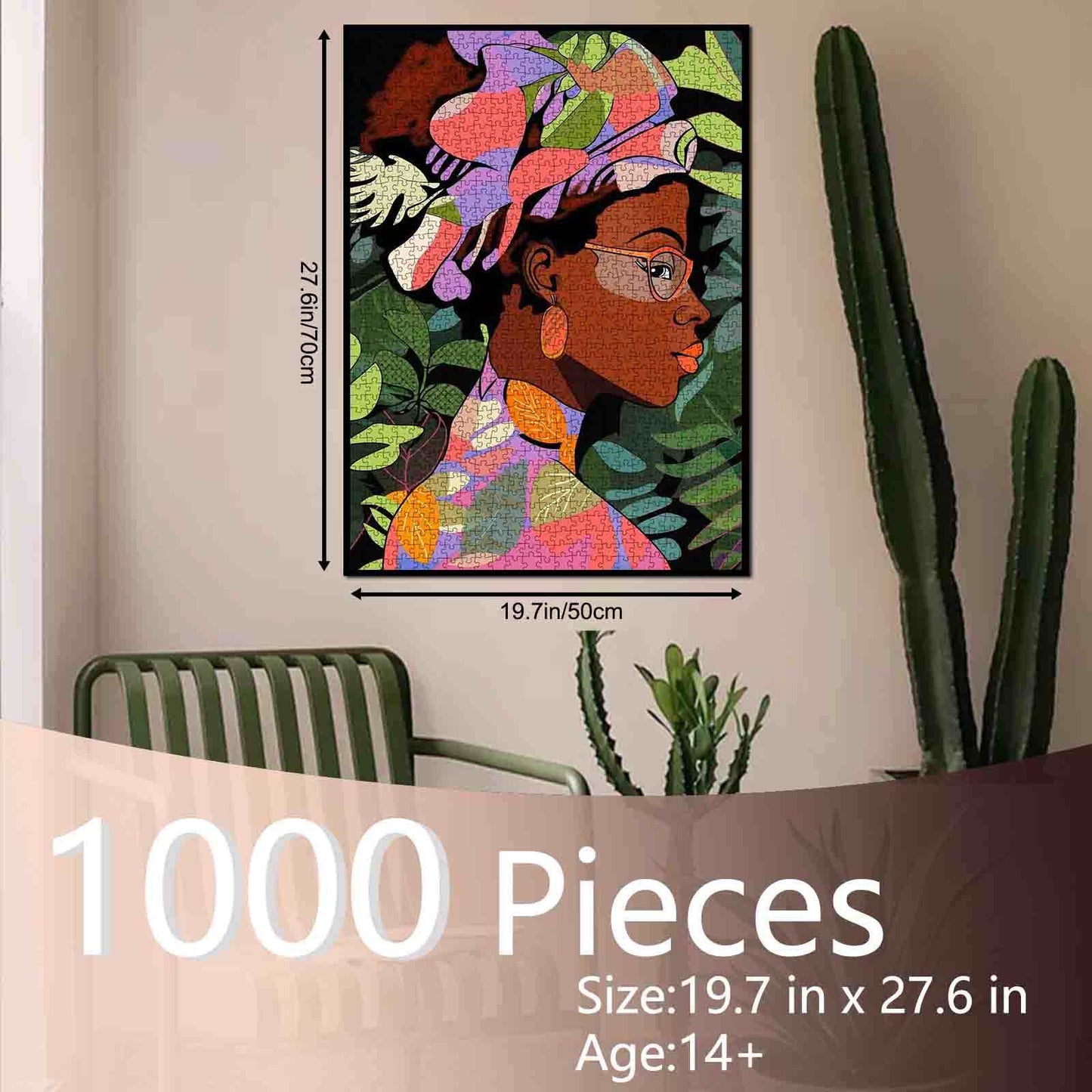 Cool Black Girl Boho Jigsaw Puzzle