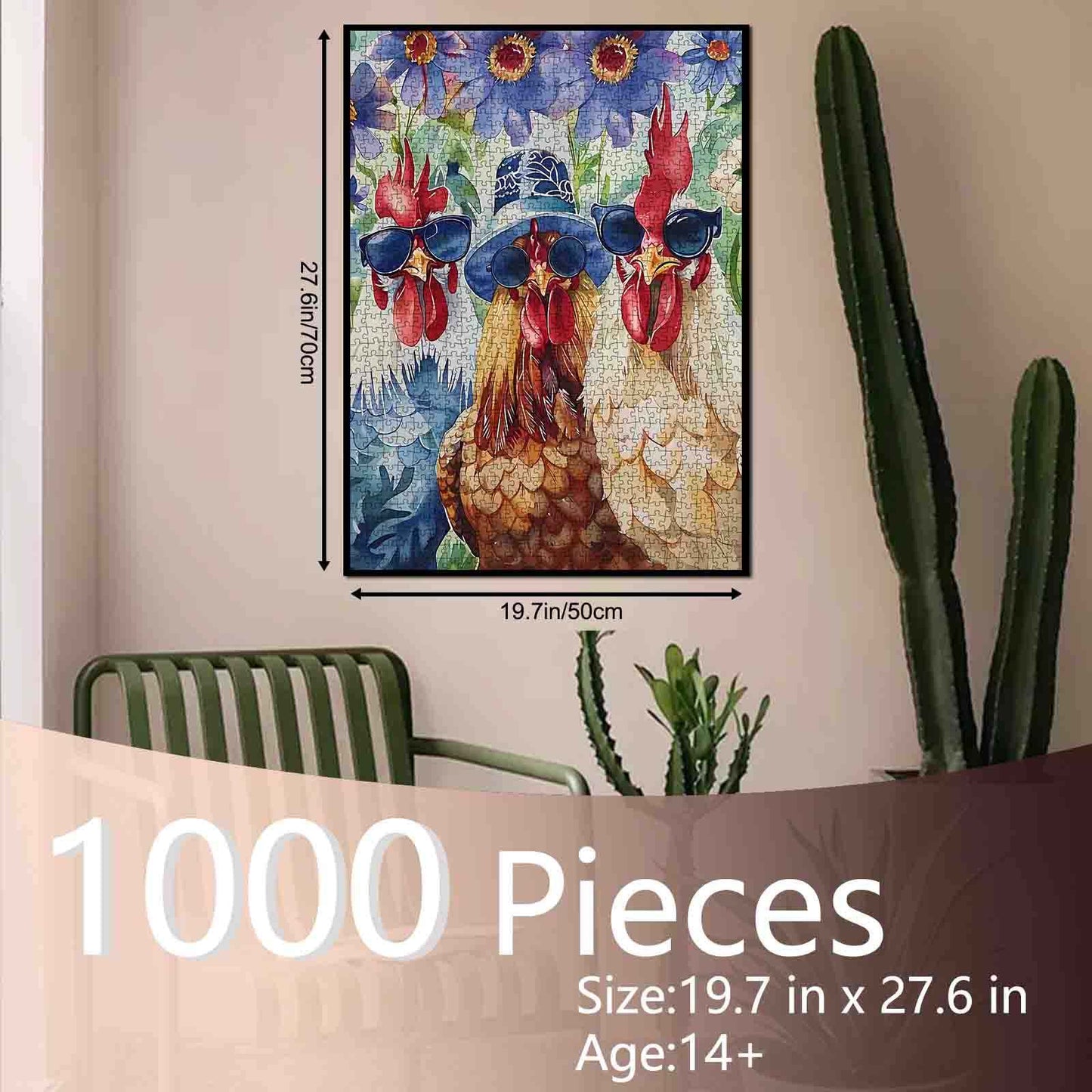 Cool Chickens in Sunglasses Jigsaw Puzzle