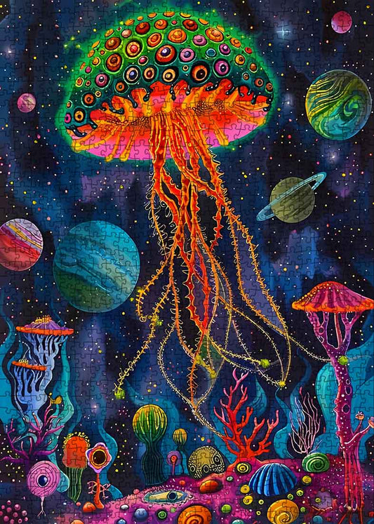 Cosmic Jellyfish Jigsaw Puzzle