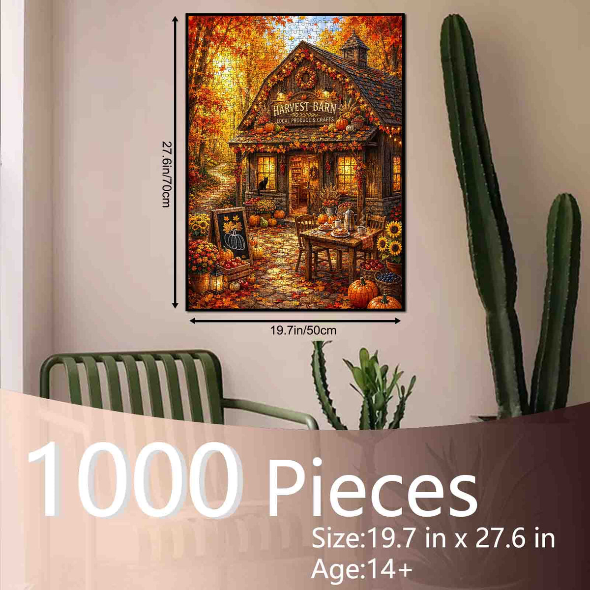 Cozy Autumn Harvest Barn Jigsaw Puzzle