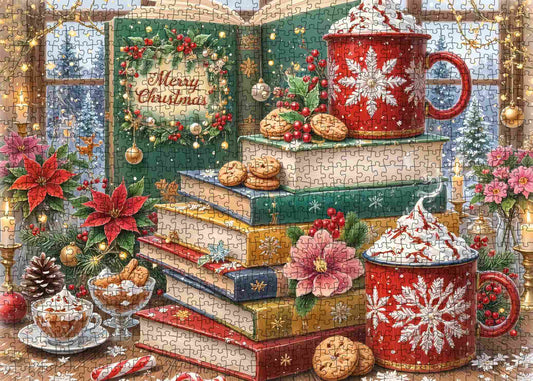 Cozy Christmas Reading Corner Jigsaw Puzzle