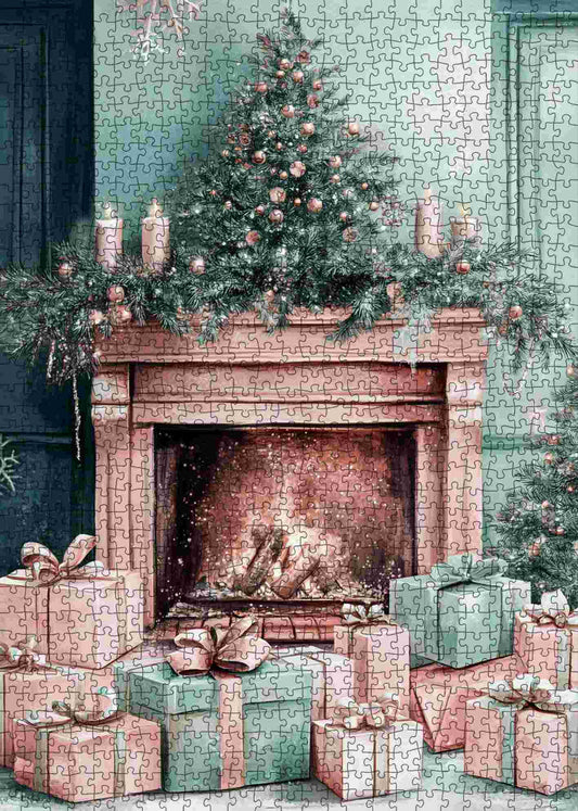 Cozy Fireplace Christmas Jigsaw Puzzle