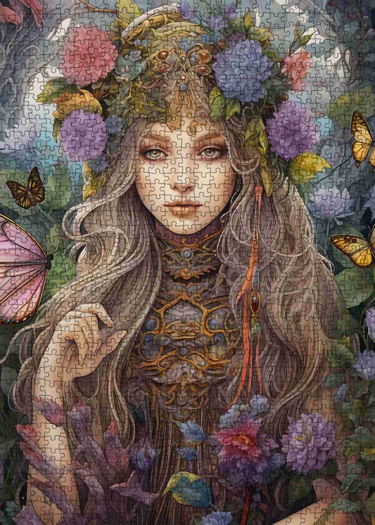 Crowned Fairy in Forest Jigsaw Puzzle