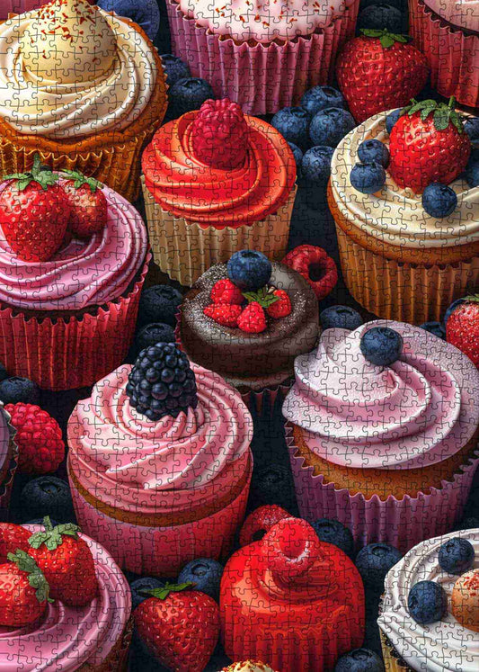 Cupcakes and Berries Jigsaw Puzzles