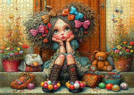 Curly Hair Daydream Jigsaw Puzzle