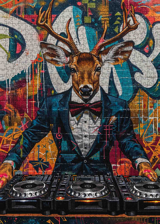 DJ Deer Graffiti Jigsaw Puzzle