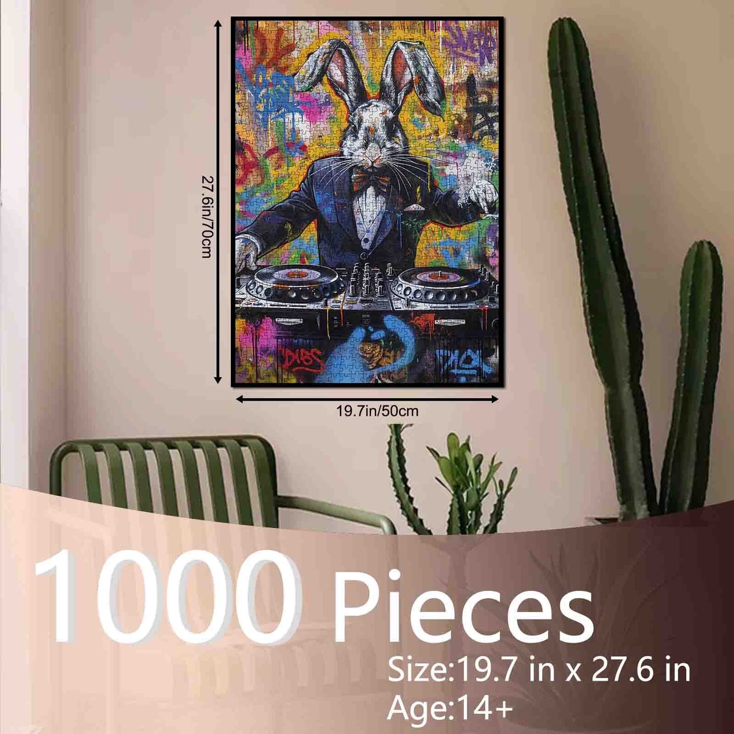 DJ Rabbit Graffiti Jigsaw Puzzle