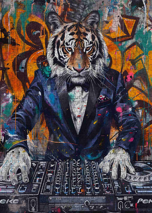 DJ Tiger Graffiti Jigsaw Puzzle