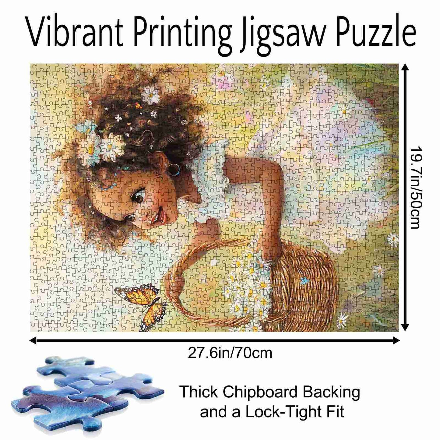 Daisy Girl with Butterfly Jigsaw Puzzle