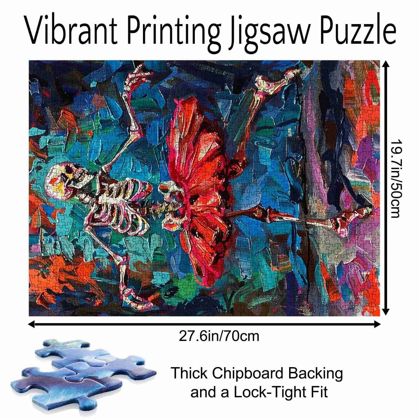 Dancing Skeleton in Red Tutu Jigsaw Puzzle