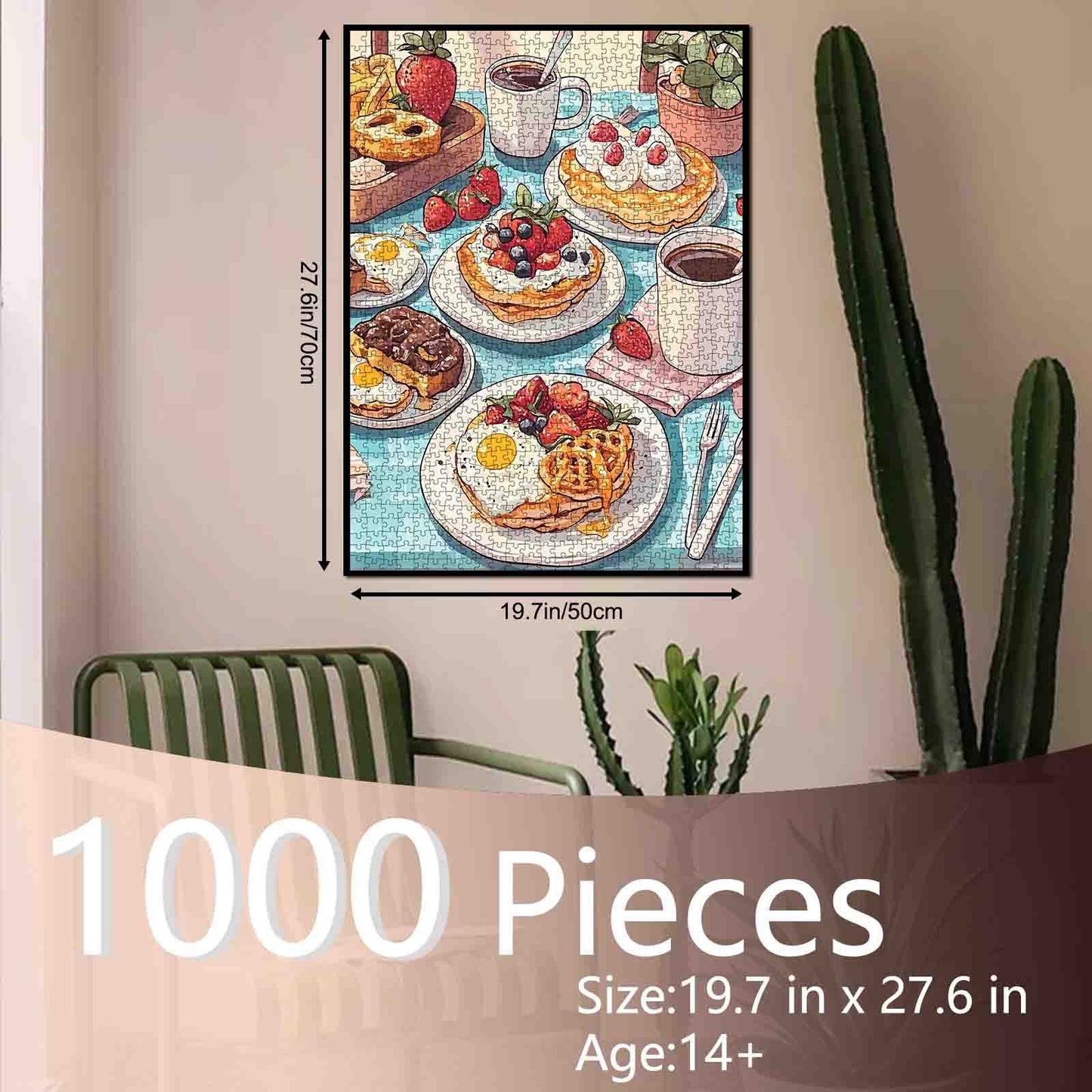 Delightful Brunch Feast on Sunny Table Jigsaw Puzzle