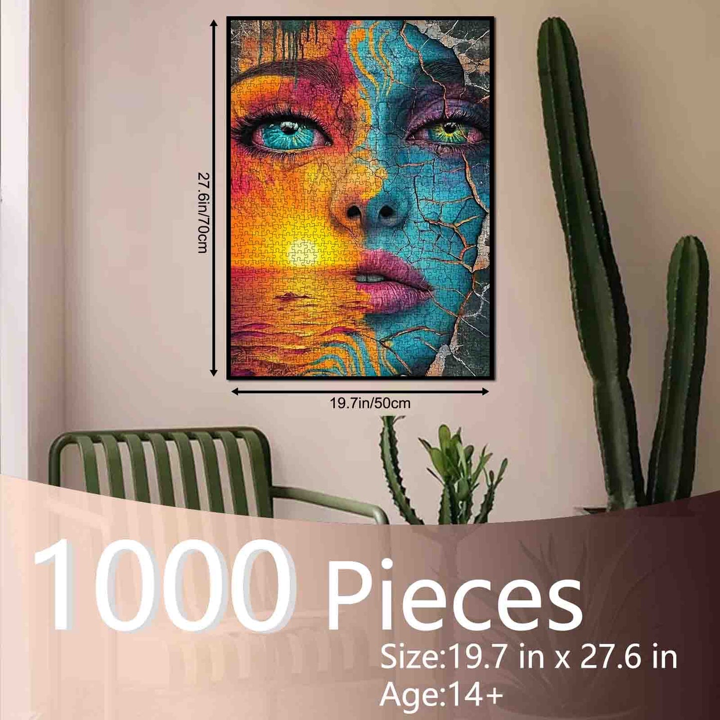 Dual Nature Graffiti Woman Jigsaw Puzzle