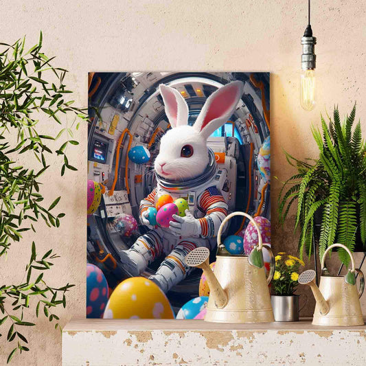 Easter Bunny in Space Paint by Numbers