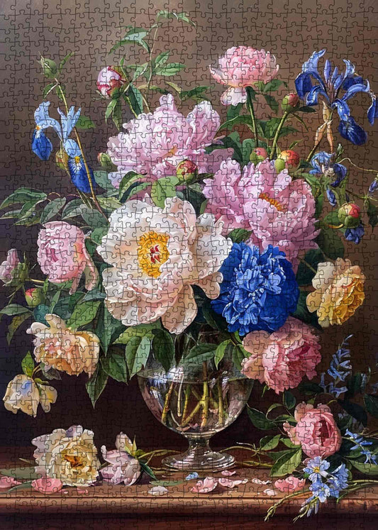 Elegant Peony Bouquet Jigsaw Puzzle
