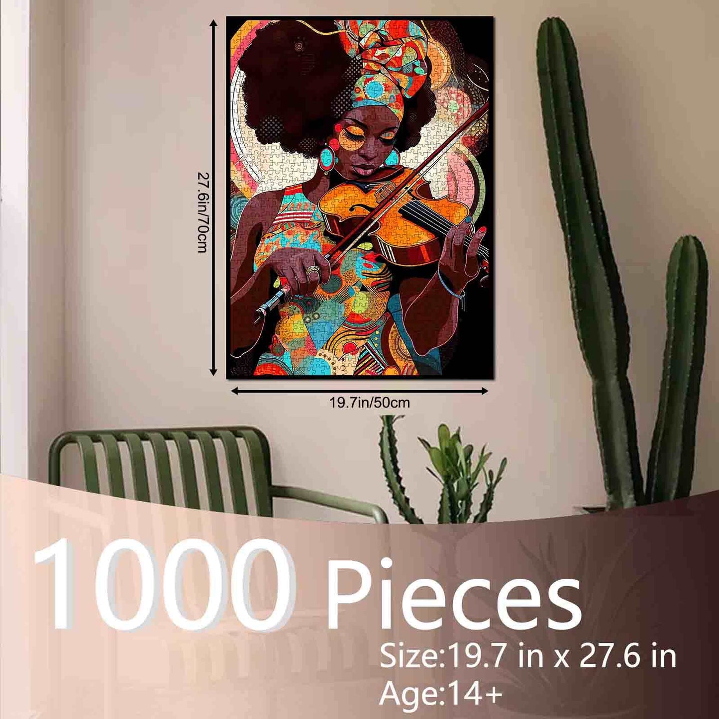 Elegant Violinist in Motion Jigsaw Puzzle